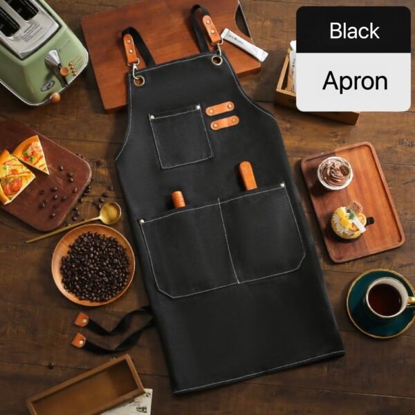 Custom Apron with Logo Personalized Chef Apron Personalized Aprons Custom BBQ Aprons Custom Grill Aprons - Image 2